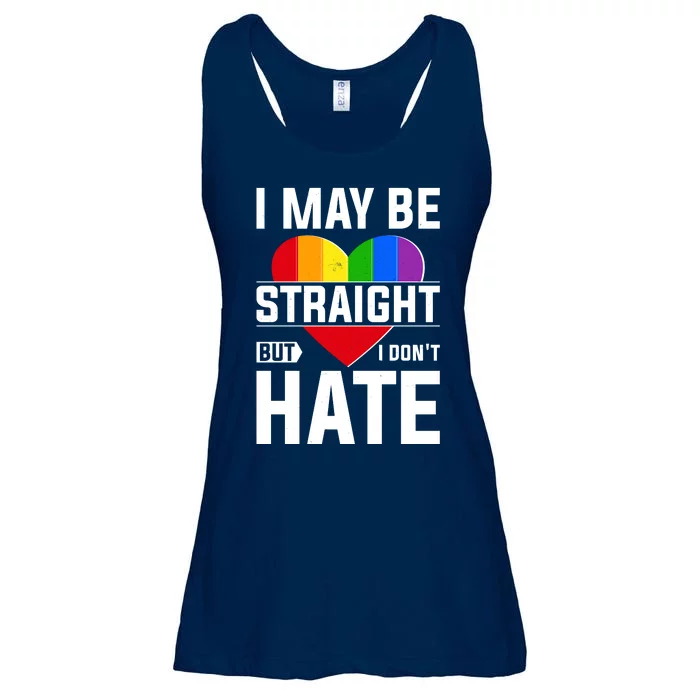 I May Be Straight But I Don't Hate LGBT Pride Ally Ladies Essential Flowy Tank