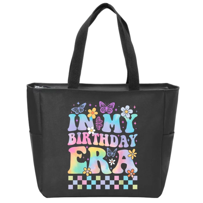 In My Birthday Era Retro Funny Bday Gifts Girl Zip Tote Bag