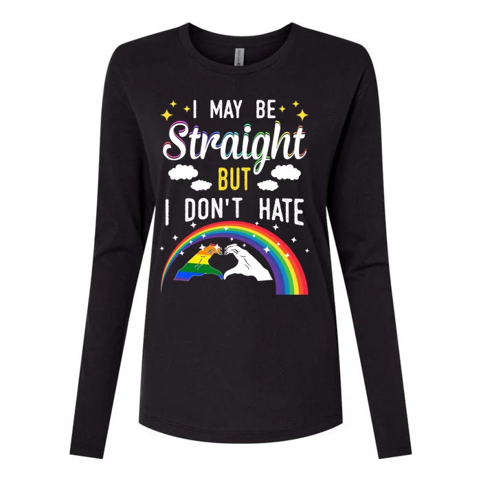 I May Be Straight But I Dont Hate Lgbt Gay Lesbian Pride Great Gift Womens Cotton Relaxed Long Sleeve T-Shirt