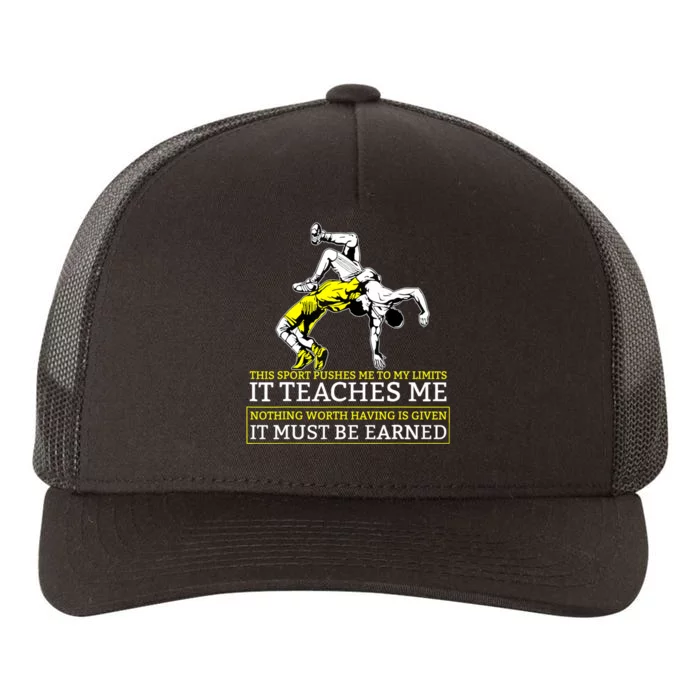 It Must Be Earned Wrestling TShirt Yupoong Adult 5-Panel Trucker Hat