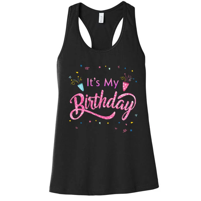 It's My Birthday Tee Women's Racerback Tank