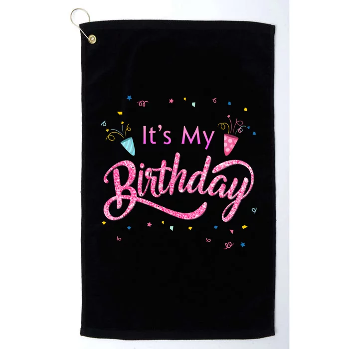 It's My Birthday Tee Platinum Collection Golf Towel