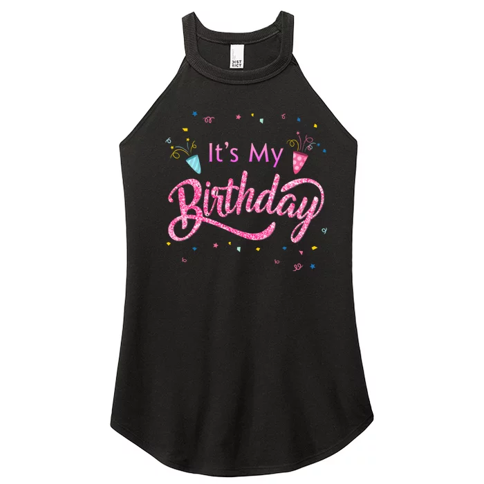 It's My Birthday Tee Women’s Perfect Tri Rocker Tank