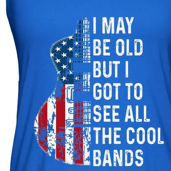 I May Be Old But I Got To See All The Cool Bands Concert Ladies Essential Flowy Tank