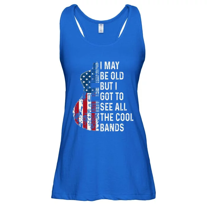 I May Be Old But I Got To See All The Cool Bands Concert Ladies Essential Flowy Tank