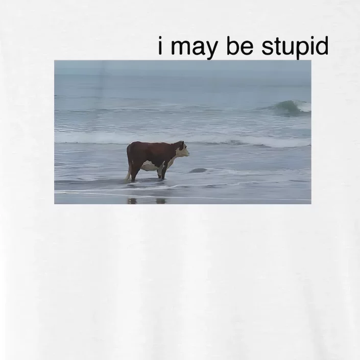 I May Be Stupid Cow On Beach ChromaSoft Performance T-Shirt