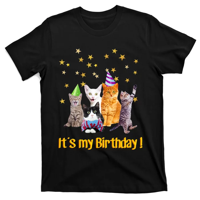 Its My Birthday Cute Cats Meow T-Shirt