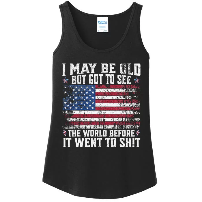 I May Be Old But Got To See The World Ladies Essential Tank