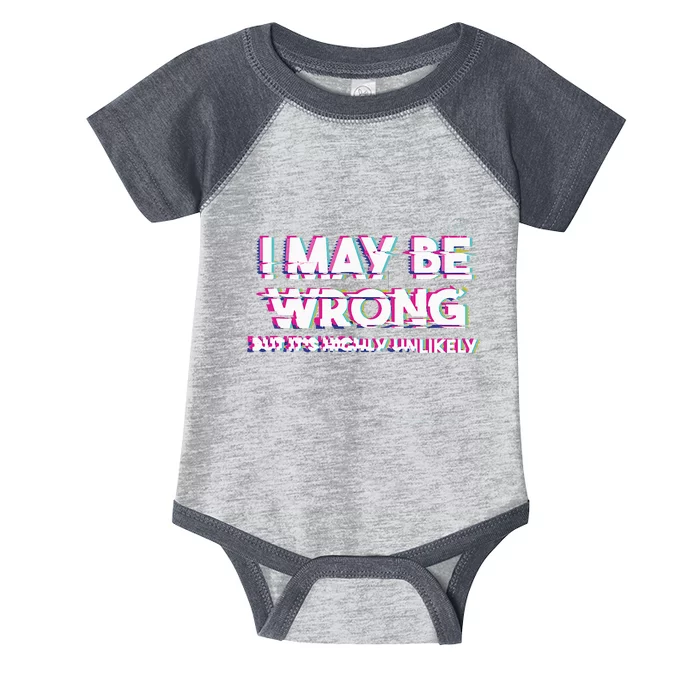 I May Be Wrong But Its Highly Unlikely Static Glitch Infant Baby Jersey Bodysuit