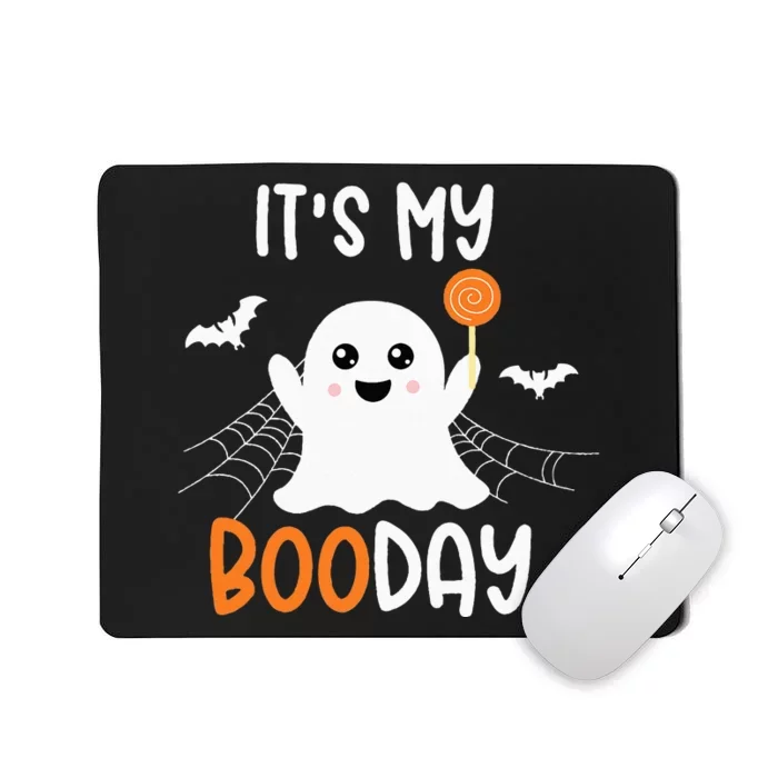 Its My Boo Day Cute Halloween Birthday Ghost Mousepad