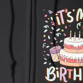 ItS My Birthday Cake Donut Confetti Full Zip Hoodie