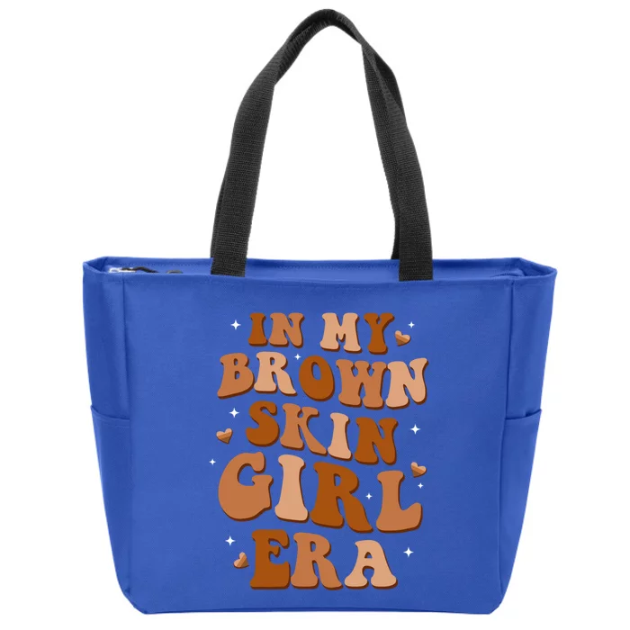 In My Brown Skin Era Black Melanin Queen Junenth Cool Gift Zip Tote Bag