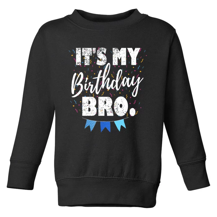 It's My Birthday Bro. Birthday Party For Boy Teen Toddler Sweatshirt