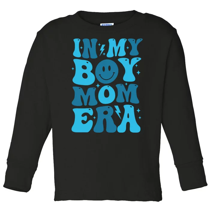 In My Boy Mom Era Toddler Long Sleeve Shirt