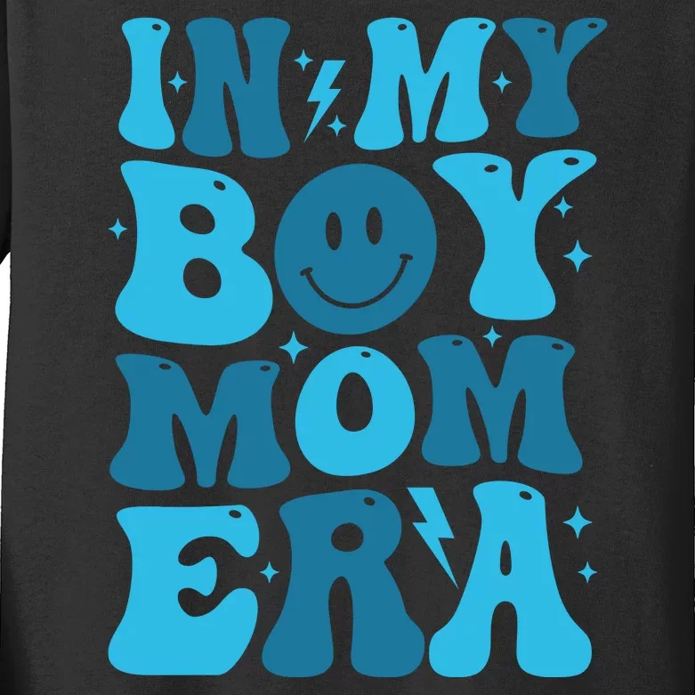 In My Boy Mom Era Kids Long Sleeve Shirt