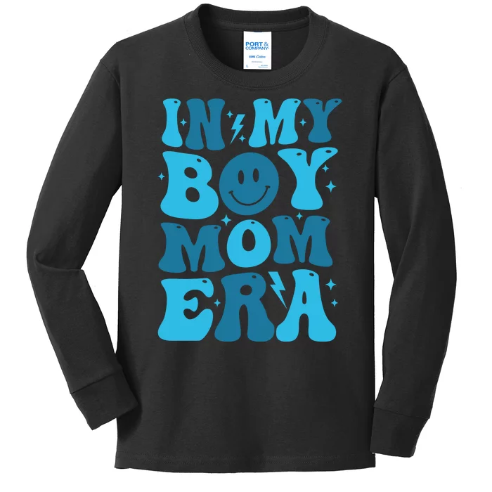 In My Boy Mom Era Kids Long Sleeve Shirt