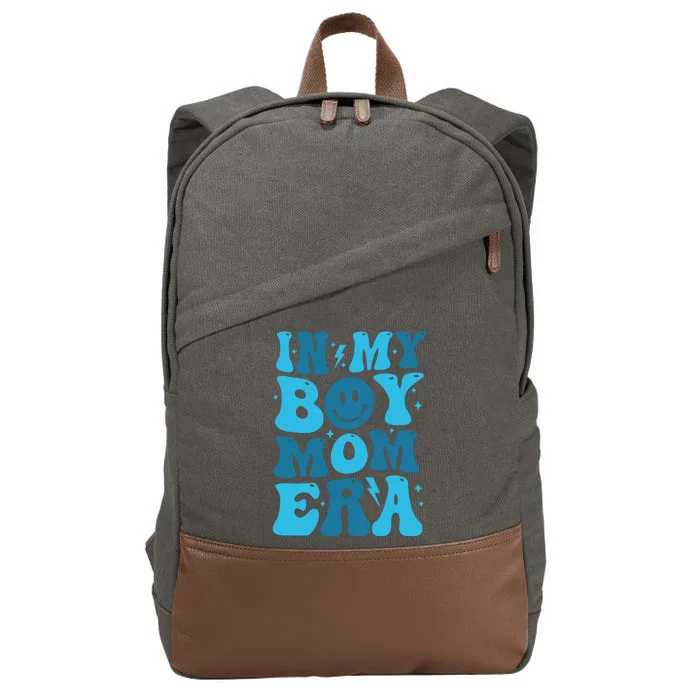 In My Boy Mom Era Cotton Canvas Backpack