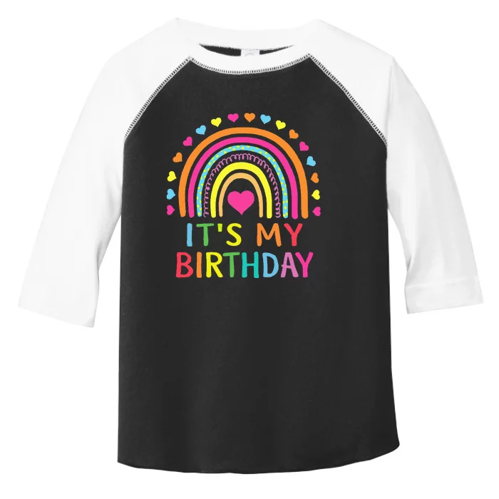 It's My Birthday Gift Rainbow Toddler Fine Jersey T-Shirt