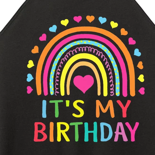 It's My Birthday Gift Rainbow Women’s Perfect Tri Rocker Tank