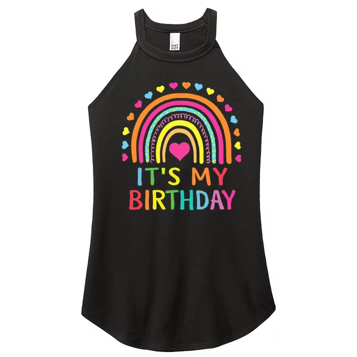 It's My Birthday Gift Rainbow Women’s Perfect Tri Rocker Tank