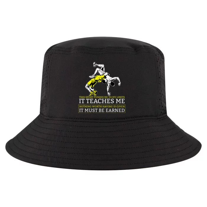 It Must Be Earned Wrestling Cool Comfort Performance Bucket Hat