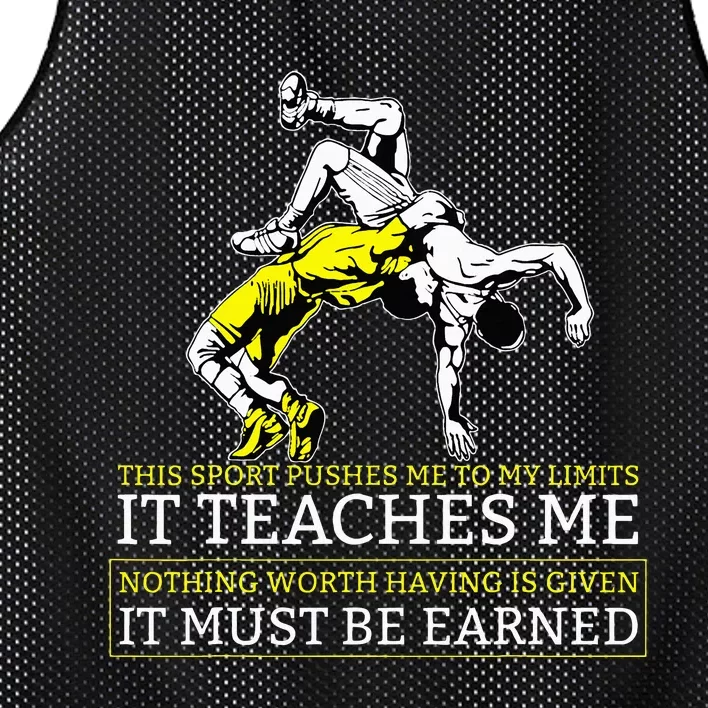 It Must Be Earned Wrestling Mesh Reversible Basketball Jersey Tank