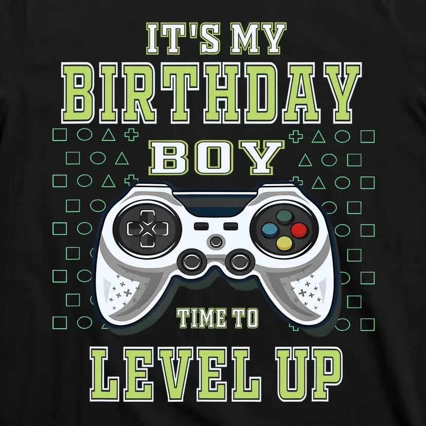 Its My Birthday Boy Time To Level Up Video Game T-Shirt