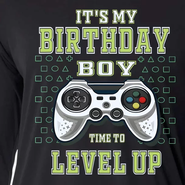 Its My Birthday Boy Time To Level Up Video Game Cooling Performance Long Sleeve Crew