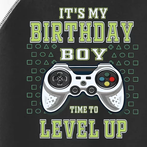 Its My Birthday Boy Time To Level Up Video Game Toddler Fine Jersey T-Shirt