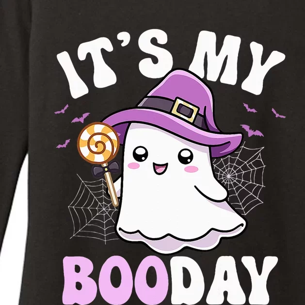 Its My Boo Day Cute Ghost Halloween Birthday Womens CVC Long Sleeve Shirt