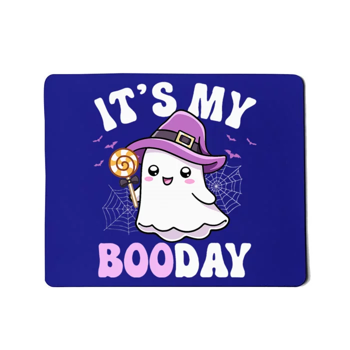 Its My Boo Day Cute Ghost Halloween Birthday Mousepad