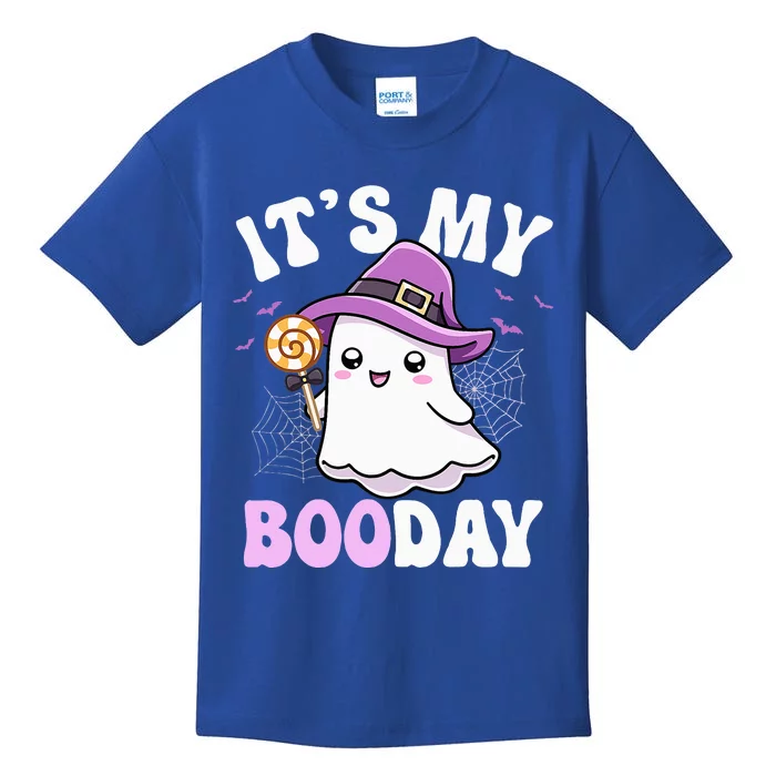 Its My Boo Day Cute Ghost Halloween Birthday Kids T-Shirt