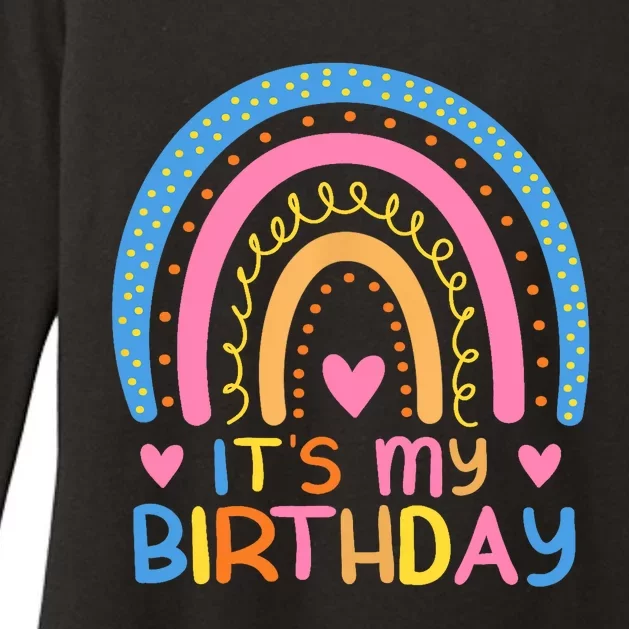 IT’S MY BIRTHDAY RAINBOW for Wo Teens Girl Gift Womens CVC Long Sleeve Shirt