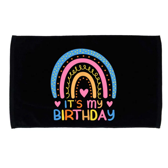 IT’S MY BIRTHDAY RAINBOW for Wo Teens Girl Gift Microfiber Hand Towel