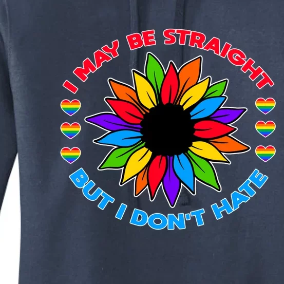 I May Be Straight But I Dont Hate Lgbt Pride Gift Women's Pullover Hoodie