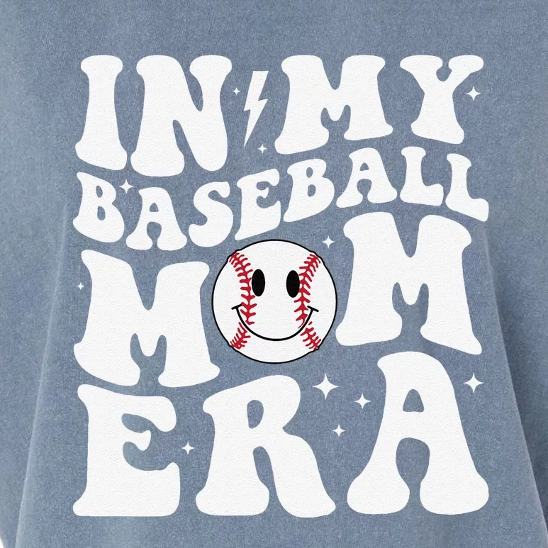 In My Baseball Mom Era Groovy Baseball Mom Team MotherS Day Garment-Dyed Women's Muscle Tee