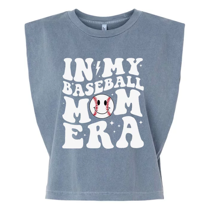 In My Baseball Mom Era Groovy Baseball Mom Team MotherS Day Garment-Dyed Women's Muscle Tee