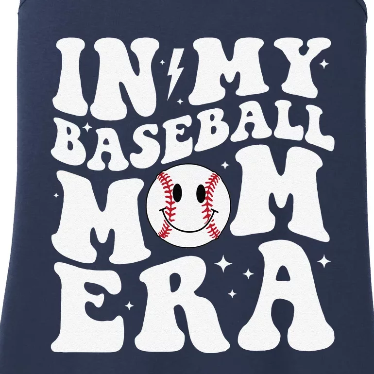 In My Baseball Mom Era Groovy Baseball Mom Team MotherS Day Ladies Essential Tank