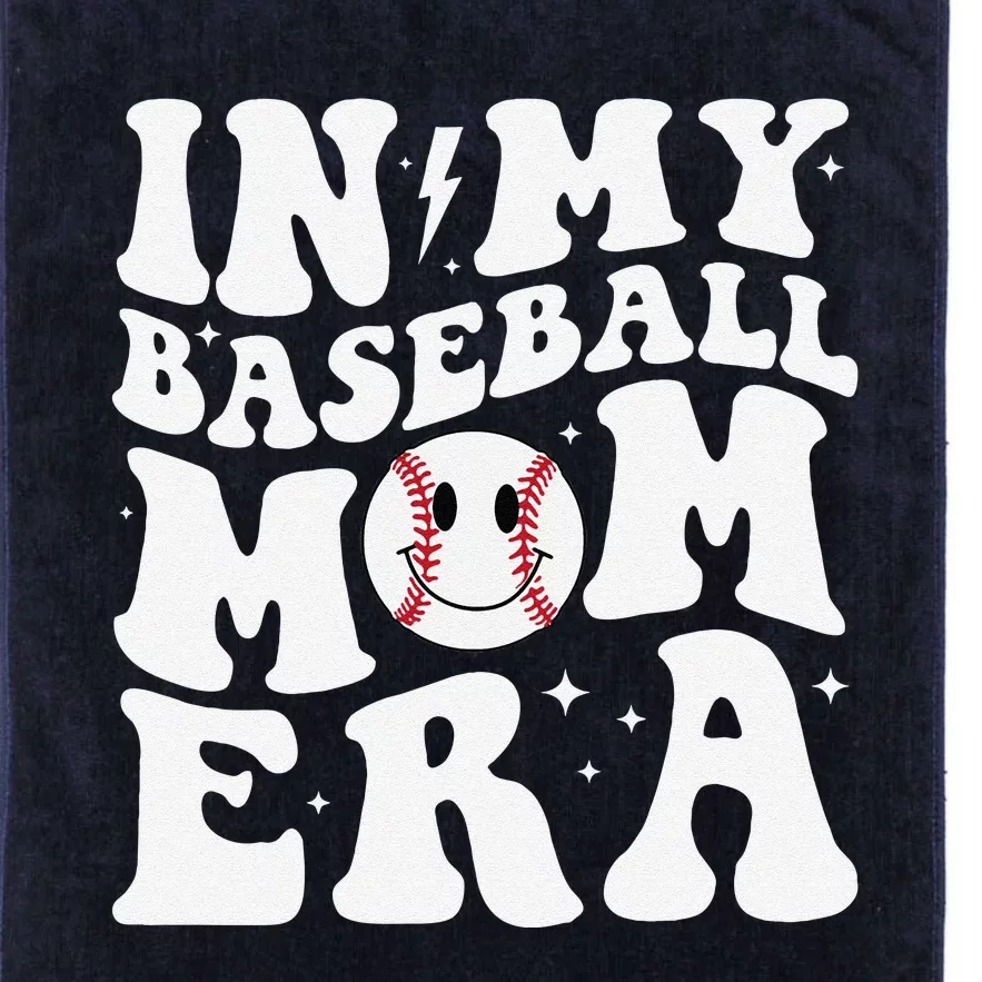 In My Baseball Mom Era Groovy Baseball Mom Team MotherS Day Platinum Collection Golf Towel