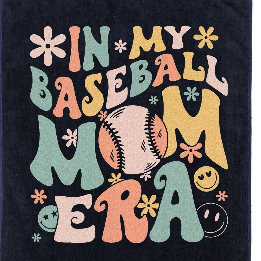 In My Baseball Mom Era Funny Baseball Mama Mothers Day Gifts Platinum Collection Golf Towel