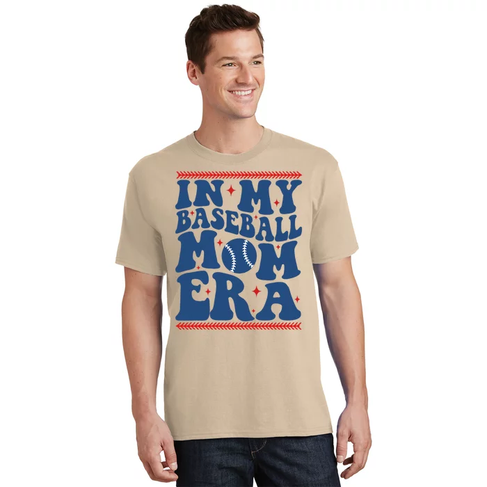 In My Baseball Mom Era Groovy Baseball Mom Team MotherS Day T-Shirt