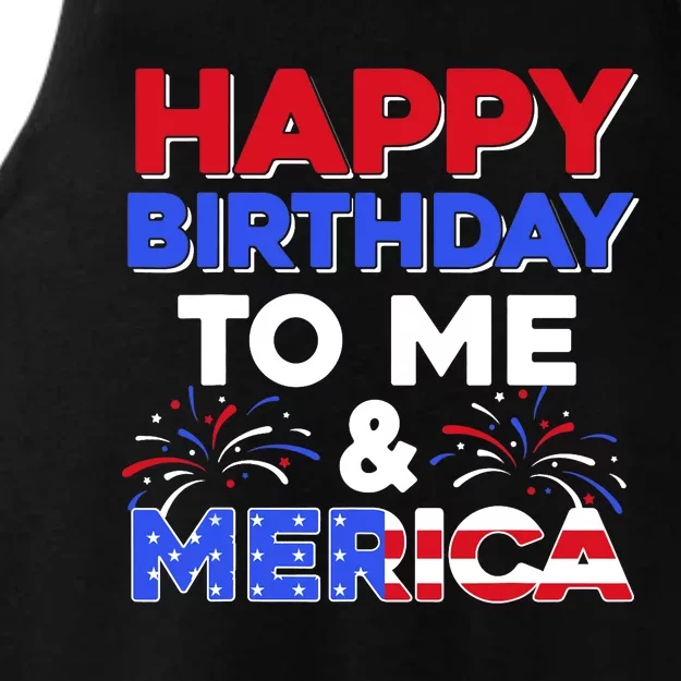 It's My Birthday July 4th American Independence Day Gift Ladies Tri-Blend Wicking Tank