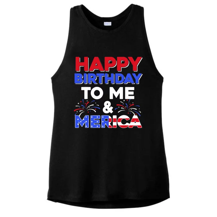 It's My Birthday July 4th American Independence Day Gift Ladies Tri-Blend Wicking Tank