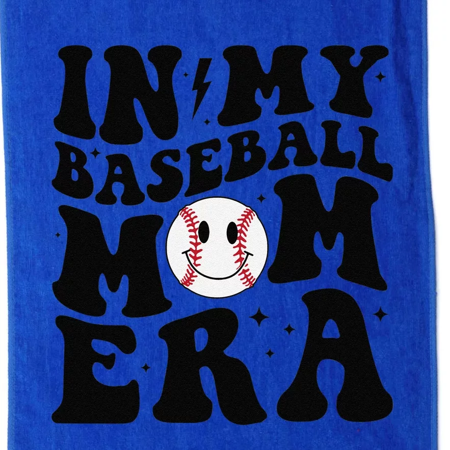 In My Baseball Mom Era Groovy Baseball Mom Team MotherS Day Platinum Collection Golf Towel