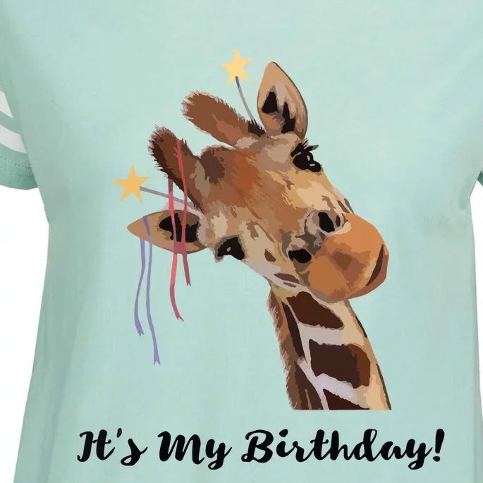 It's My Birthday Good Time Giraffe Party Animal Enza Ladies Jersey Football T-Shirt