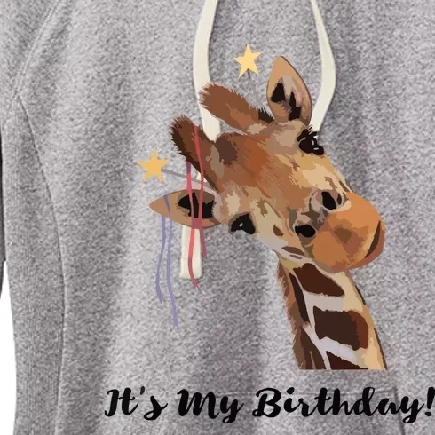 It's My Birthday Good Time Giraffe Party Animal Women's Fleece Hoodie