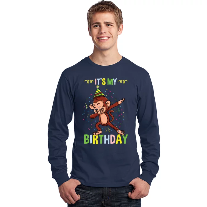 Its My Birthday Monkey Long Sleeve Shirt