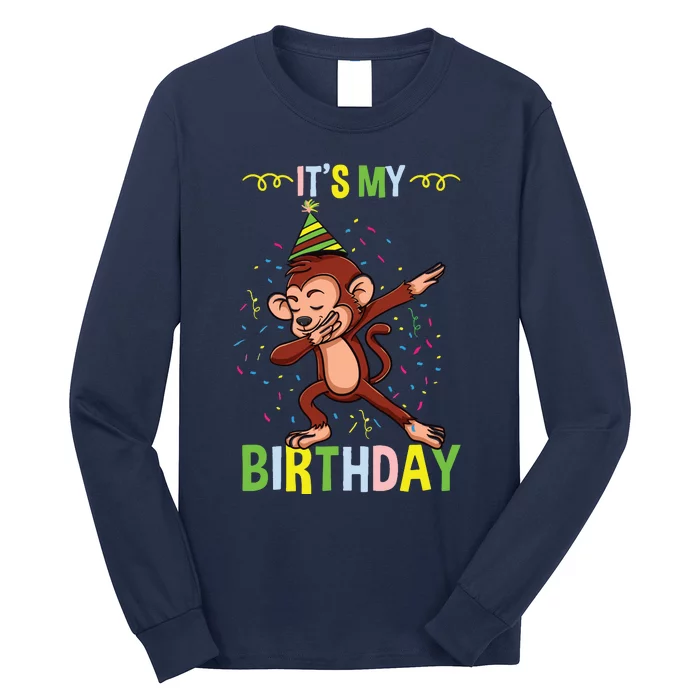 Its My Birthday Monkey Long Sleeve Shirt