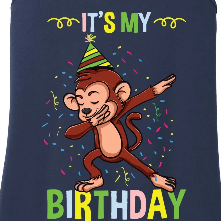 Its My Birthday Monkey Ladies Essential Tank