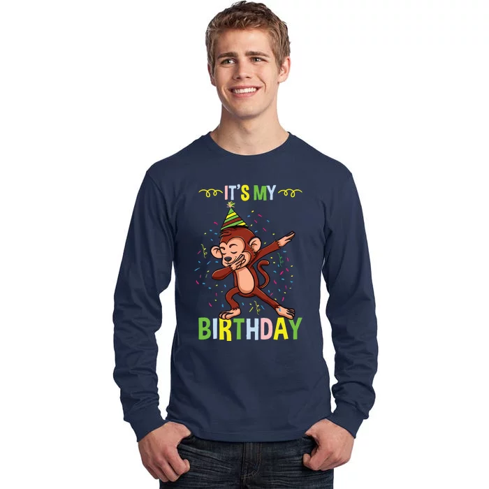 Its My Birthday Monkey Tall Long Sleeve T-Shirt